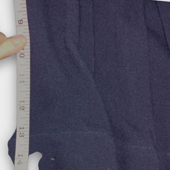 FREE PEOPLE Womens Skirt Sz 4 Lovers Lane Indigo Navy‎ Blue Pleated Mini - Picture 6 of 13